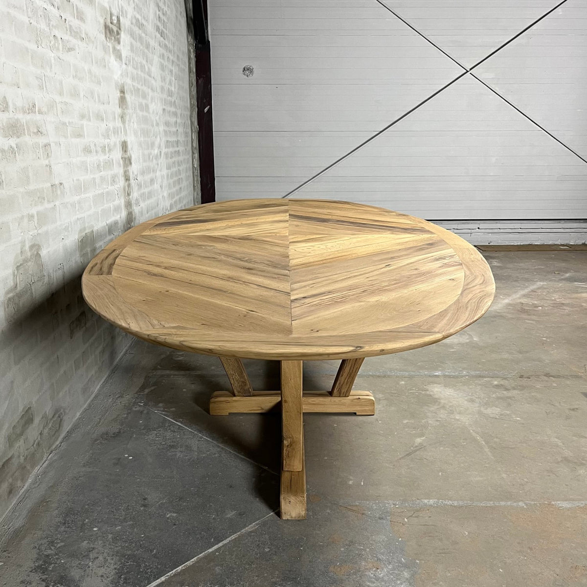Ovale oud eiken eettafel Deco - Op voorraad - H005