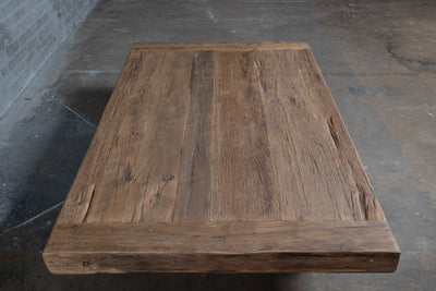 Robuuste landelijke salontafel Hubert - oud eikenhout - Z036
