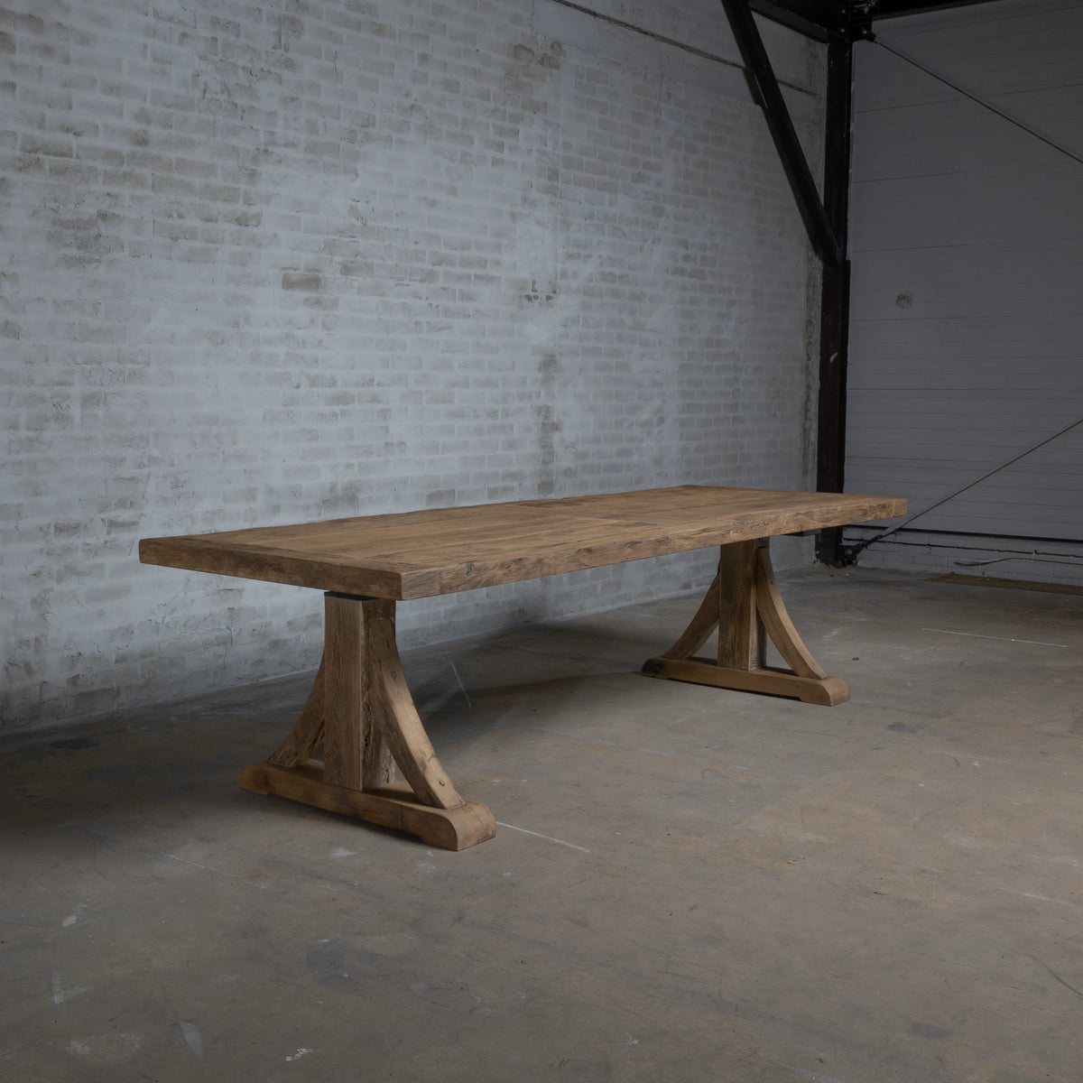 Oud Eiken Kloostertafel Como – Elektrisch Verstelbaar - Volta Z041