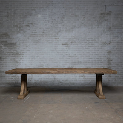 Oud Eiken Kloostertafel Como – Elektrisch Verstelbaar - Volta Z041
