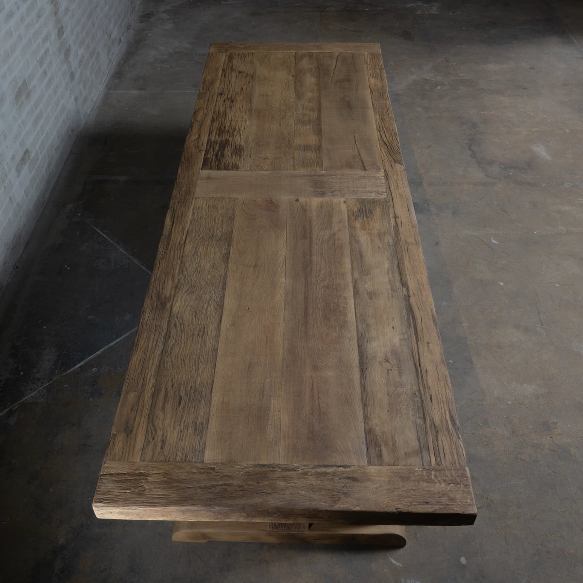 Oud Eiken Kloostertafel Como – Elektrisch Verstelbaar - Volta Z041