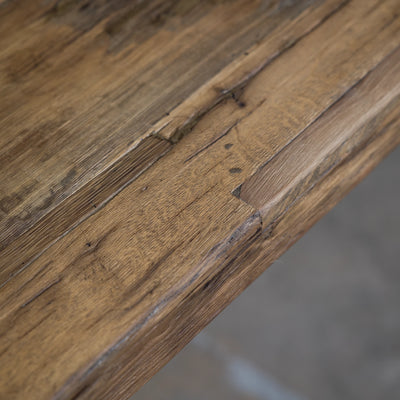 Oud Eiken Kloostertafel Como – Elektrisch Verstelbaar - Volta Z041