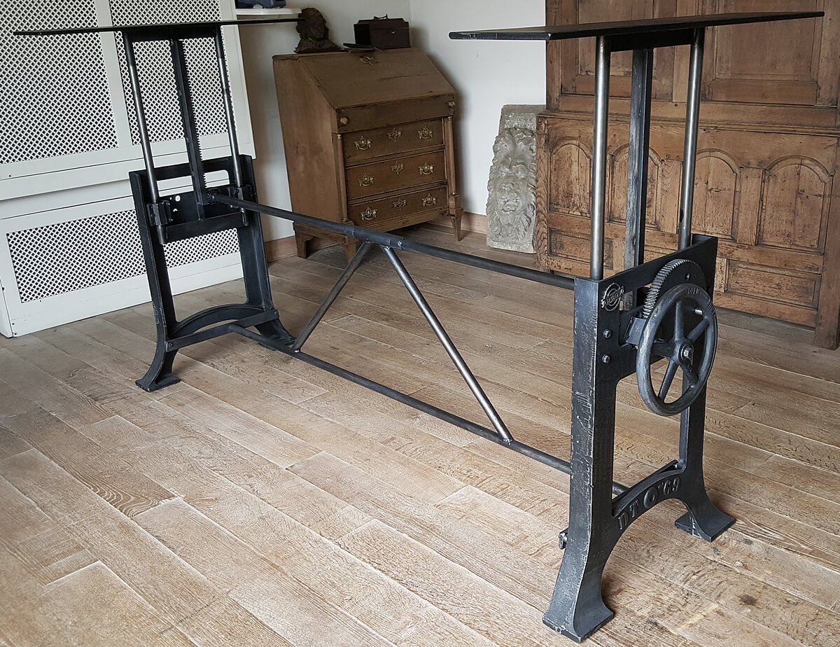 Industrieel gietijzeren onderstel tafel - hoogte verstelbaar - DT03-LOS