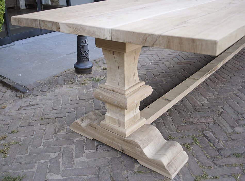 Eikenhouten kloostertafel uit eigen werkplaats - G004