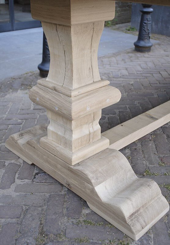 Eikenhouten kloostertafel uit eigen werkplaats - G004
