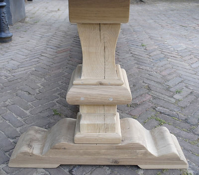 Eikenhouten kloostertafel uit eigen werkplaats - G004