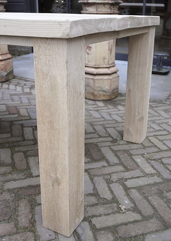 Eikenhouten eettafel met blokpoten - G006