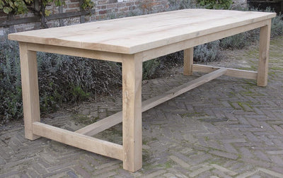 Eiken kloostertafel van rustieke planken - Op maat - G016