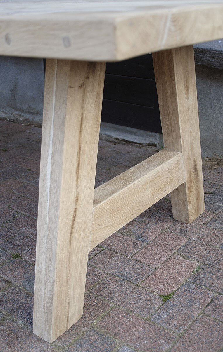 Scandinavische eettafel van rustiek eikenhout - G019
