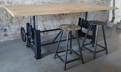 Industriële Salontafel in hoogte verstelbaar - metalen tafelpoten - DT25