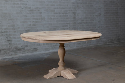 Overzichtfoto van landelijk ovale eettafel G024