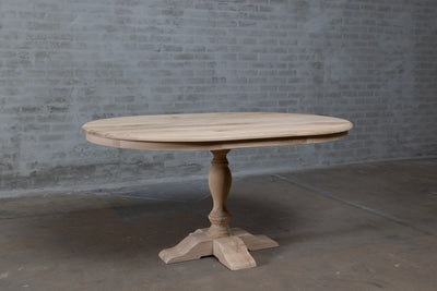 Overzichtfoto van landelijk ovale eettafel G024